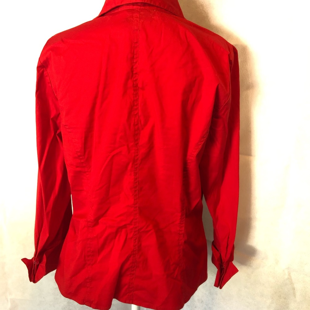 RED button up blouse - Picture 2 of 6